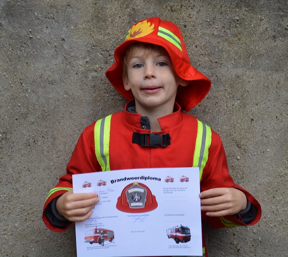 brandweer kinderfeestje diploma